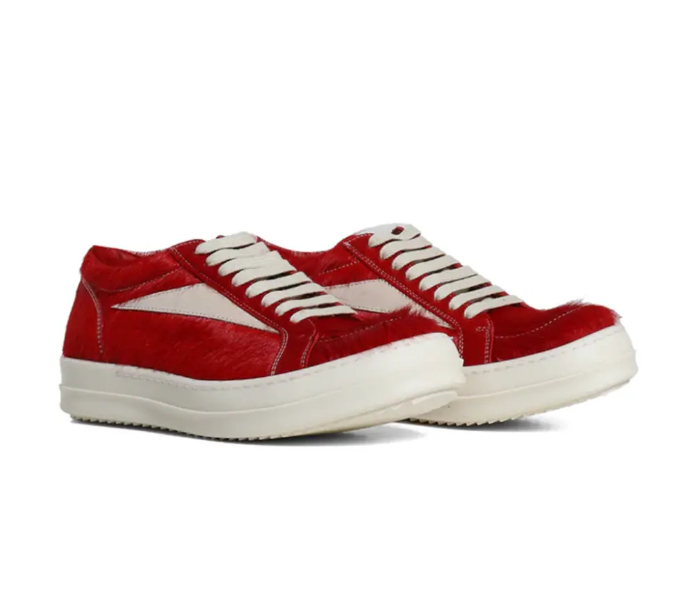 Alternative view of Giày Rick Owens Calfskin Low-top 'Red' RO01D2888LHLLVS-311
