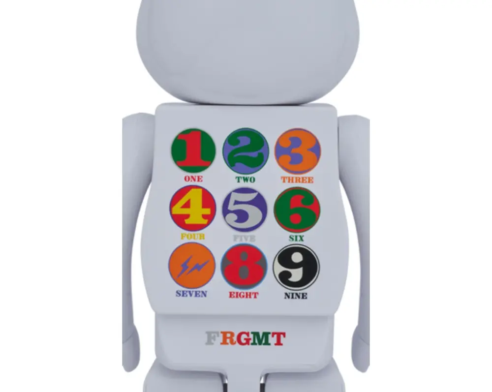 Alternative view of Mô hình Bearbrick ROBERT INDIANA x fragmentdesign 1000% 'White'