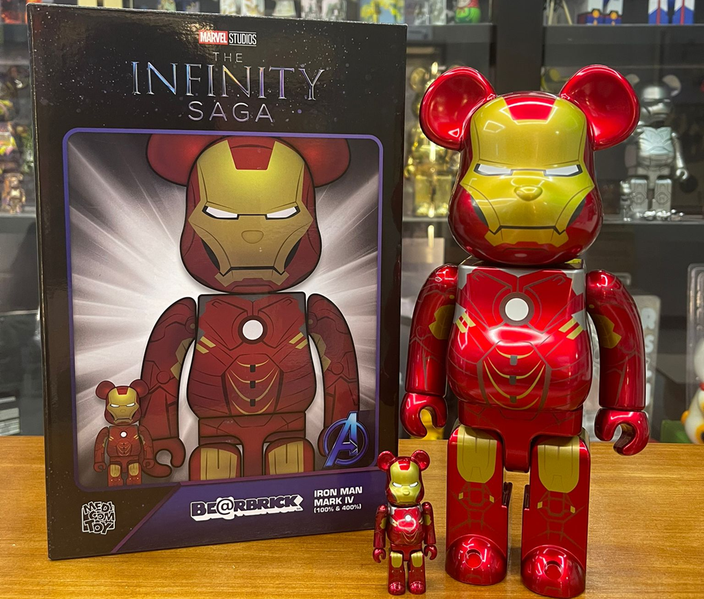 Mô hình Bearbrick The Infinity Saga Iron Man Mark IV 100% & 400% - Ảnh 2