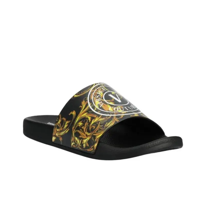 Dép Versace Jeans Couture Flip-flops 'Black' 76YA3SQ3-ZS198-G89 - Ảnh 5