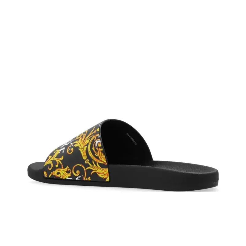 Dép Versace Jeans Couture Flip-flops 'Black' 76YA3SQ4-ZS631-G89 - Ảnh 4