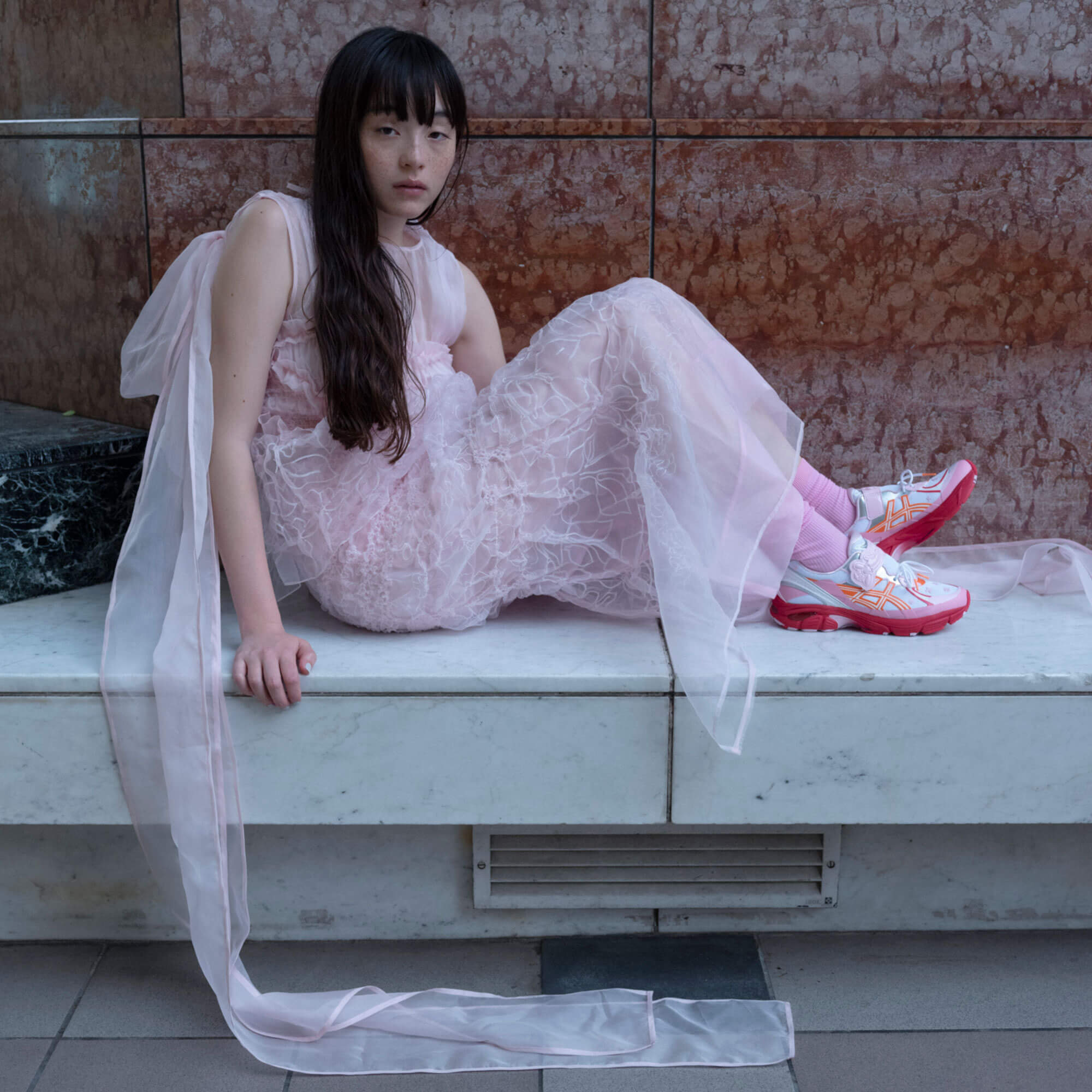 Giày Asics x Cecilie Bahnsen GT 2160 ‘White Habanero’ 1203A525-100 - Ảnh 2