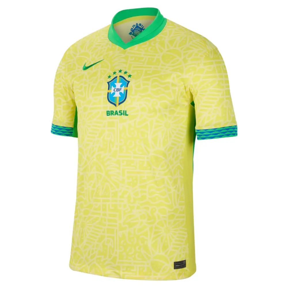 Áo Nike Dri-FIT Soccer Brazil 2024 'Yellow Green' FJ4284-706