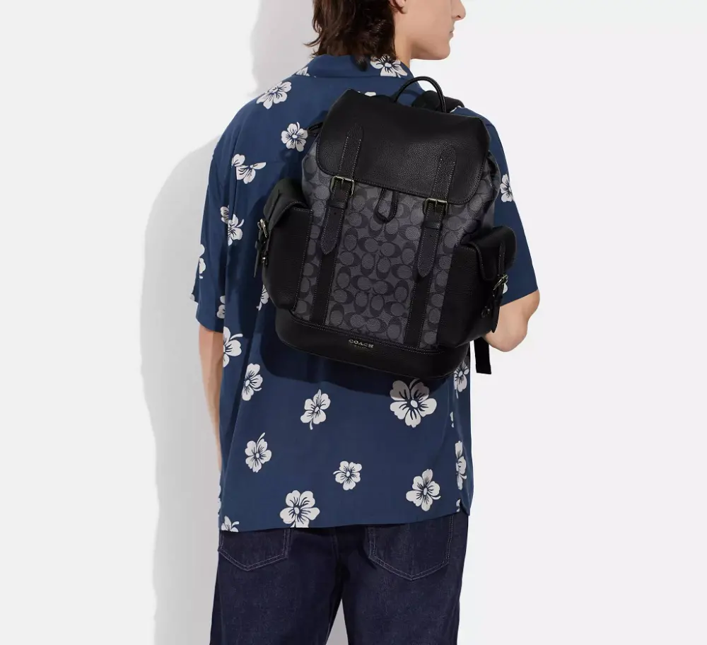 Balo Coach Hudson Backpack In 'Signature Canvas' CB839-QBMI5 - Ảnh 4