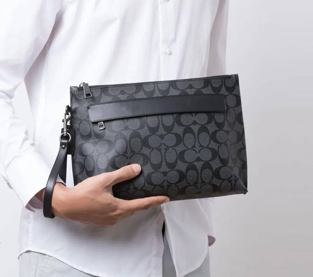 Túi Coach Pouch 30 Classic 'Denim Blue' F29508-QBDEN - Ảnh 2