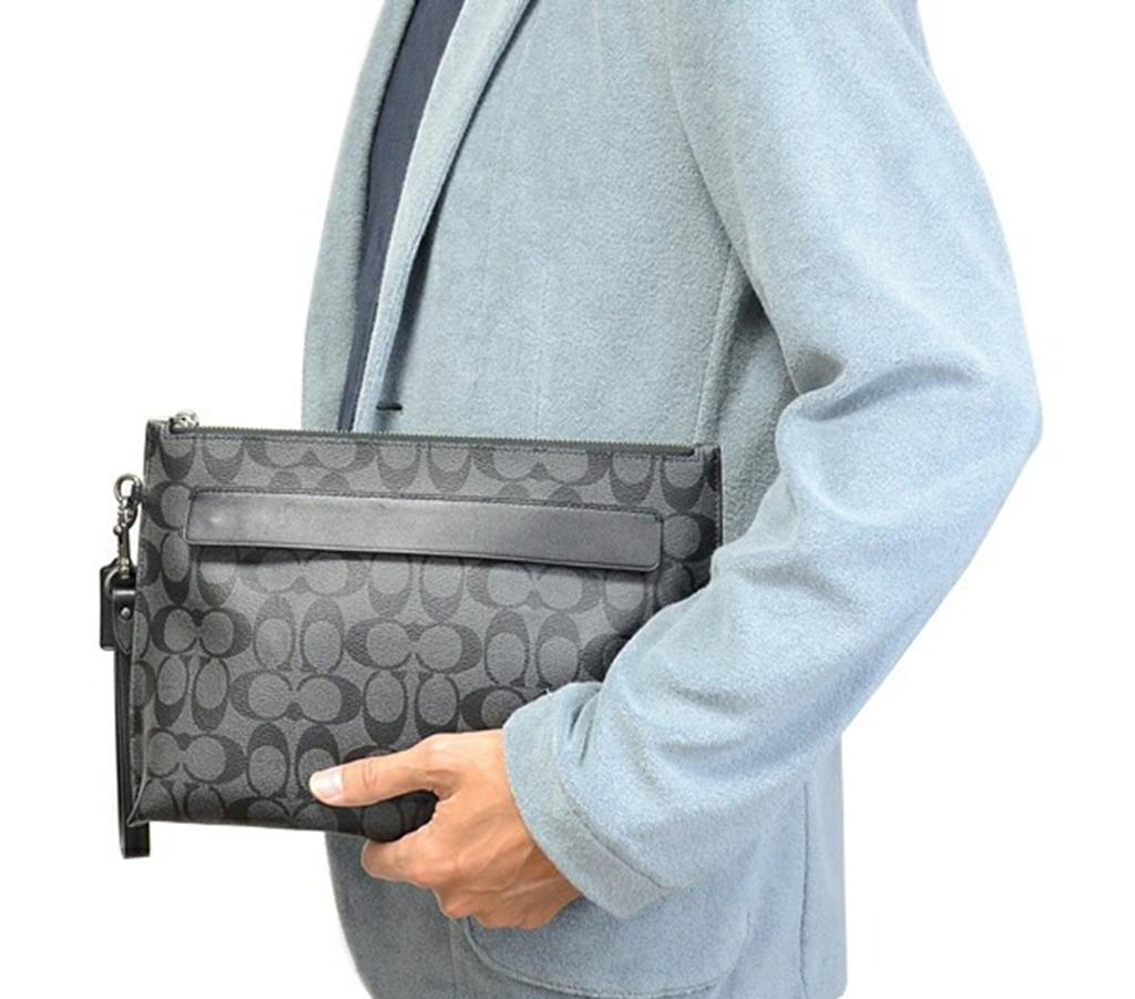 Túi Coach Pouch 30 Classic 'Denim Blue' F29508-QBDEN - Ảnh 3