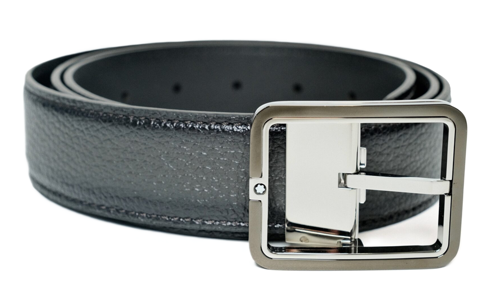 Thắt lưng Montblanc Rectangular Frame & Palladium 'Grey' 131191