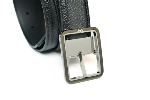 Alternative view of Thắt lưng Montblanc Rectangular Frame & Palladium 'Grey' 131191