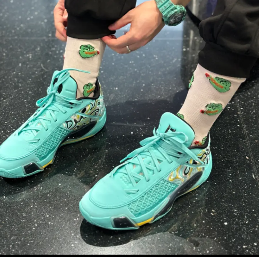 Giày Nike Air Jordan 38 Low x Guo Ailun ‘Turquoise’ FZ3223-300 - Ảnh 3