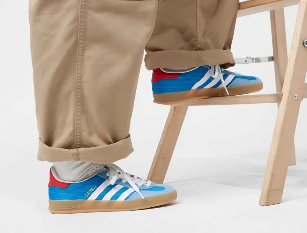 Giày Adidas Gazelle Indoor ‘Bright Blue’ IF9643 - Ảnh 4
