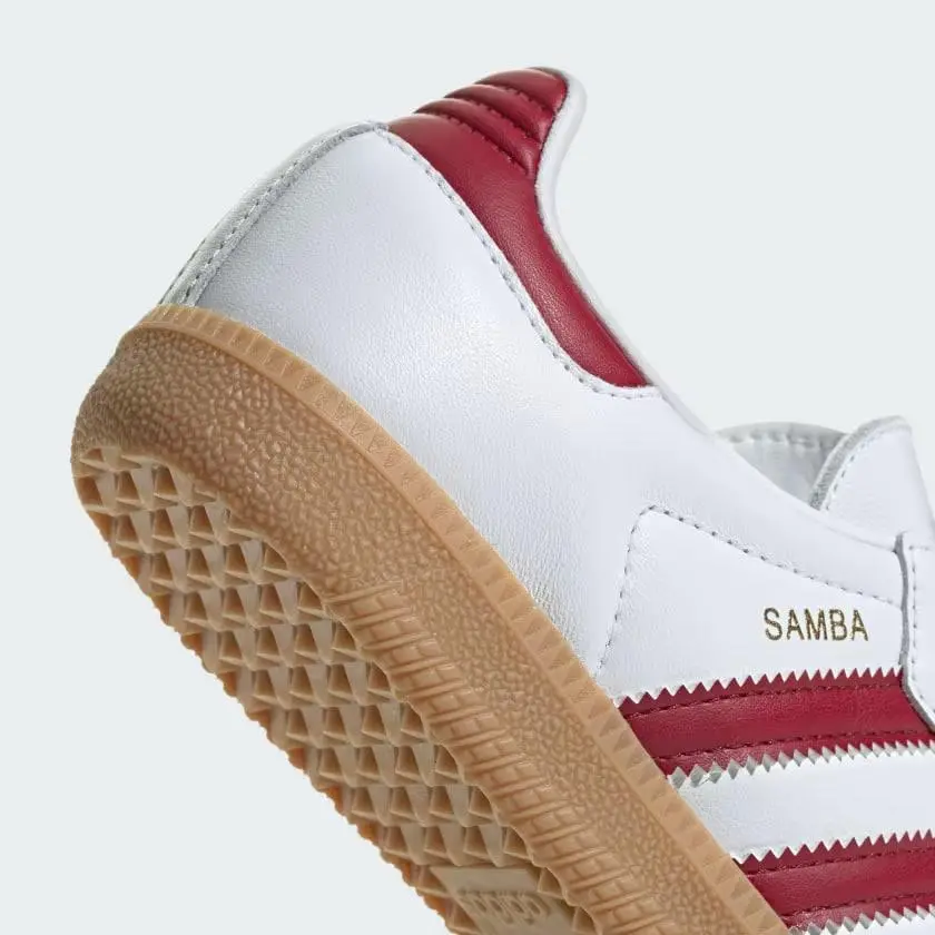 Alternative view of Giày Adidas Samba OG J ‘White Collegiate Burgundy Gum’ IE1330