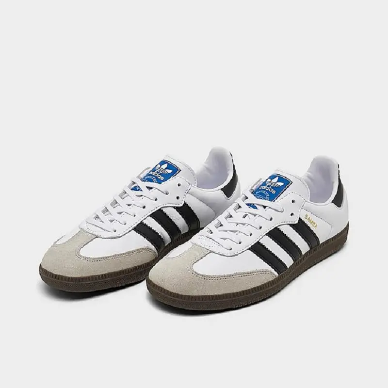 Alternative view of Giày Adidas Samba OG J ‘White Collegiate Navy Gum’ JI4464