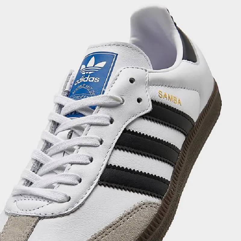 Giày Adidas Samba OG J ‘White Collegiate Navy Gum’ JI4464 - Ảnh 3