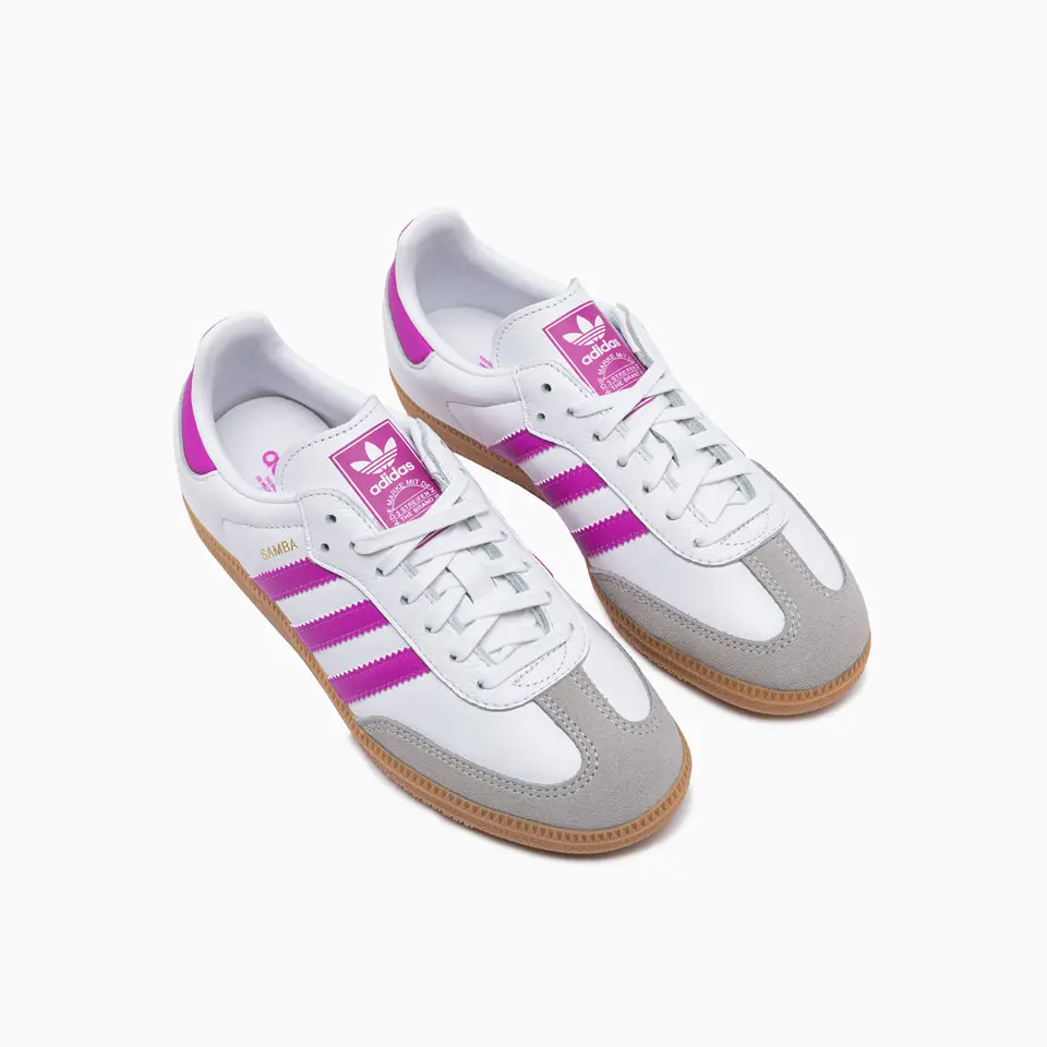 Giày Adidas Samba OG J ‘White Purple Burst Gum’ IH2873 - Ảnh 3