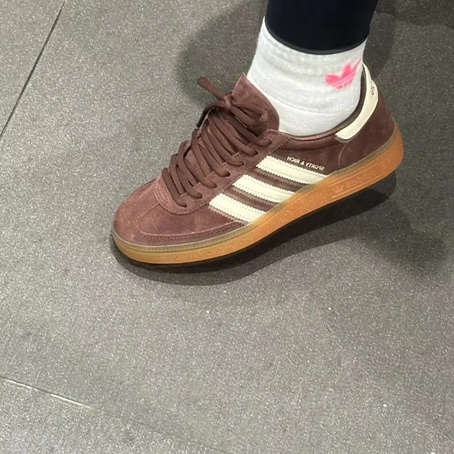 Giày Adidas Handball Spezial x Sporty & Rich ‘Auburn’ IH2612 - Ảnh 3