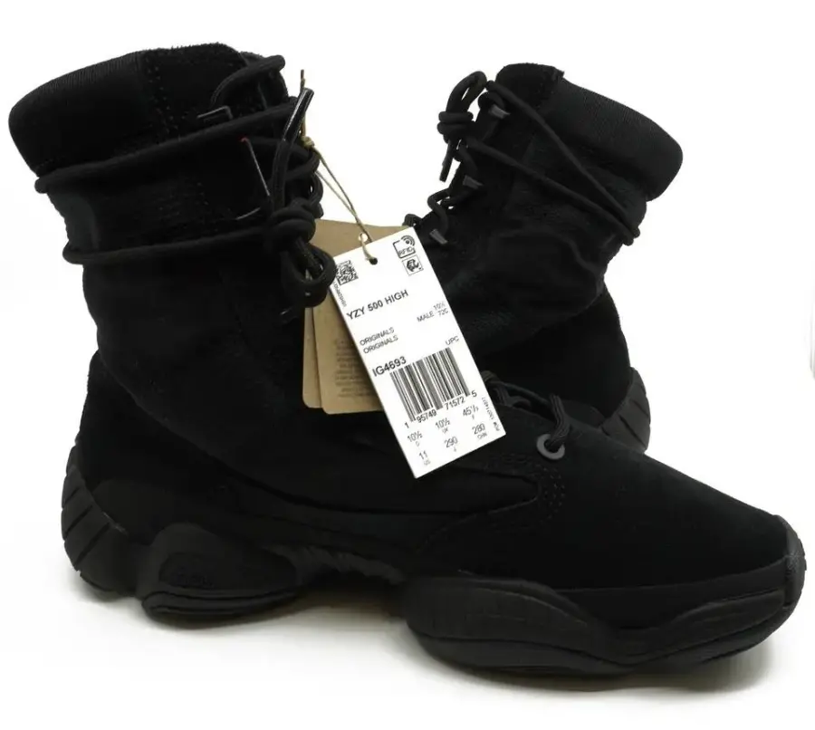 Alternative view of Giày Adidas Yeezy 500 High Tactical Boots 'Utility Black' IG4693