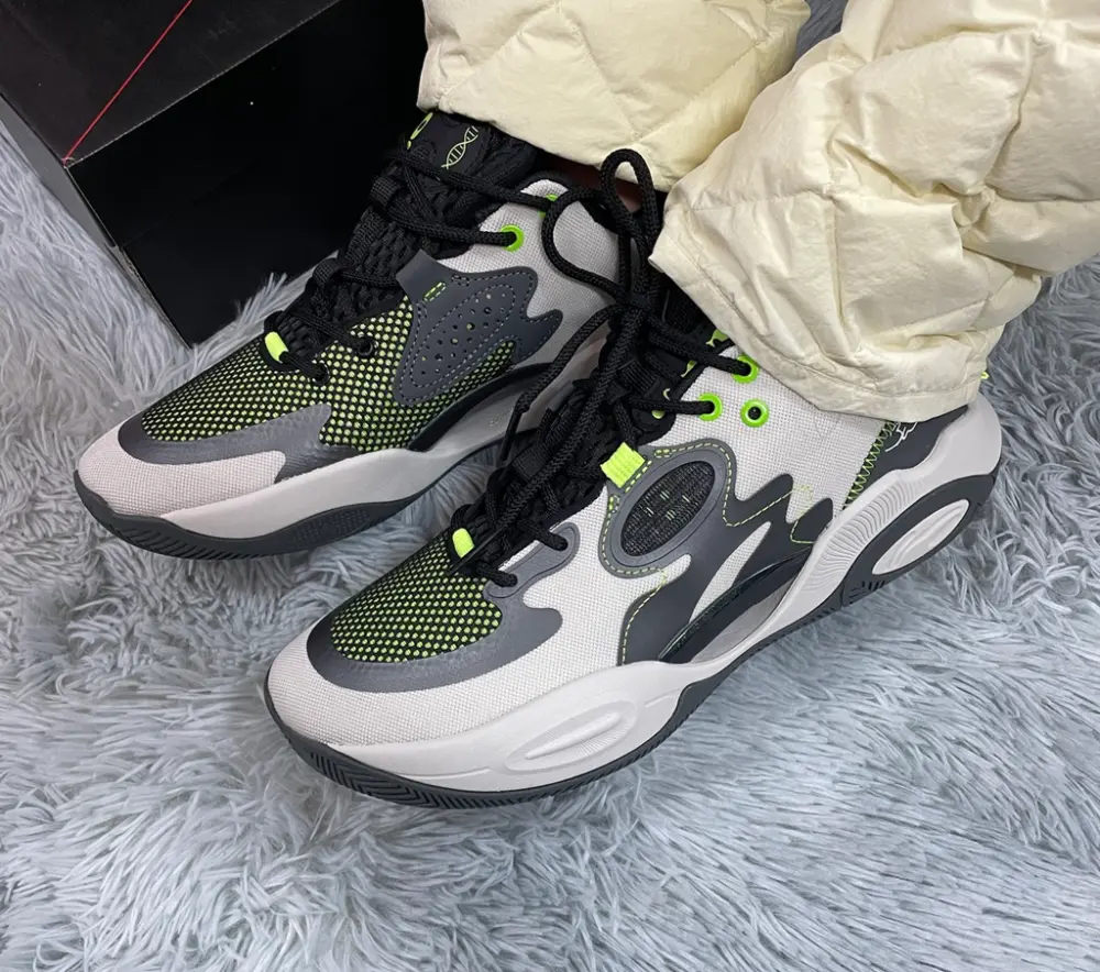 Giày Li-Ning Wade All Day 7 ‘Dark Grey Neon Green’ ABPT007-1 - Ảnh 4