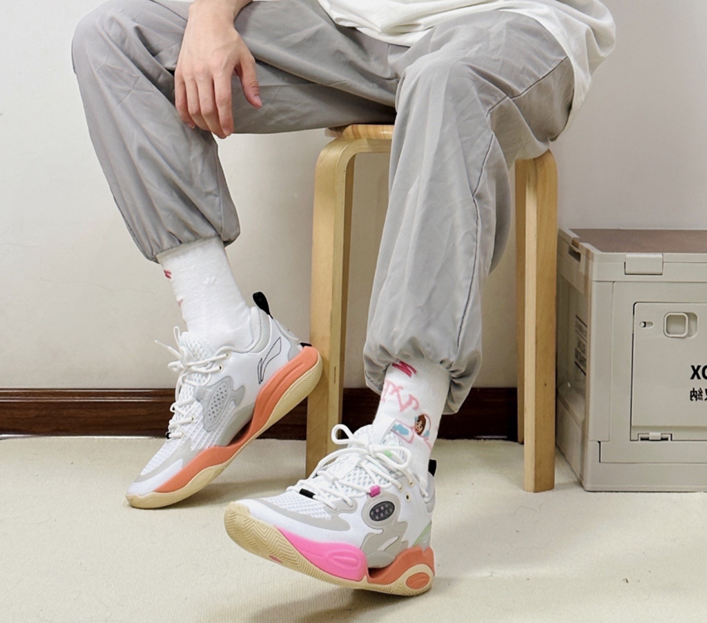 Giày Li Ning Wade All Day 7 ‘White Smoke Grey Pink’ ABPT007-6 - Ảnh 4