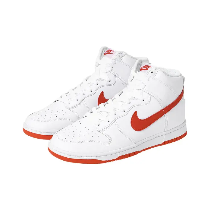 Alternative view of Giày Nike Dunk Hi Retro ‘White Picante Red’ DV0828-100