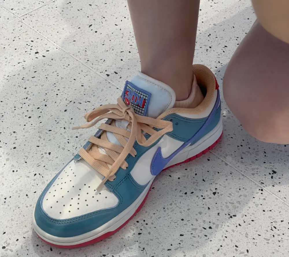Giày Nike Dunk Low Premium ‘Denim Turquoise’ HJ9112-110 - Ảnh 4