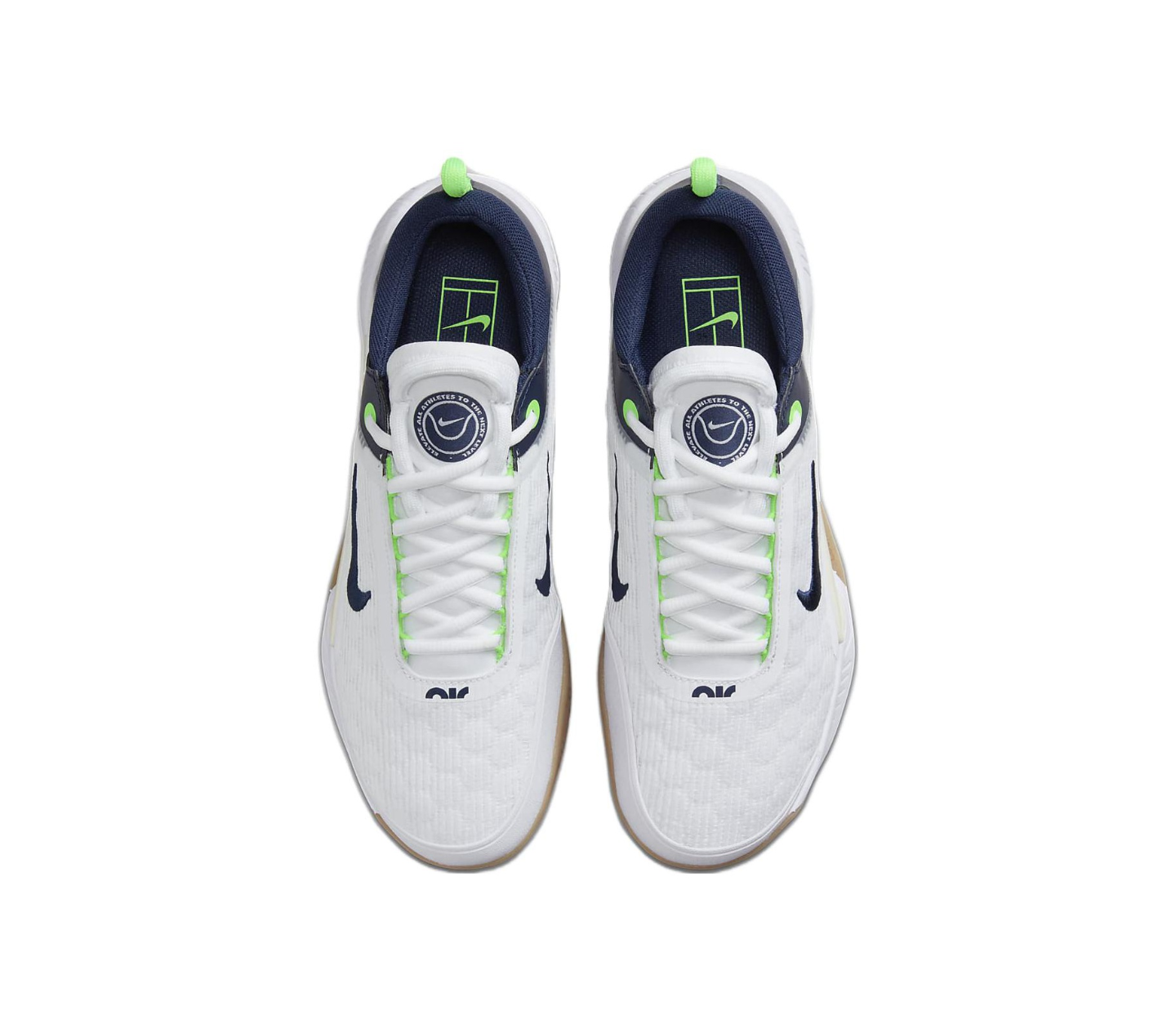 Giày Nike Zoom Court NXT HC ‘White Navy Green’ DV3276-103 - Ảnh 3