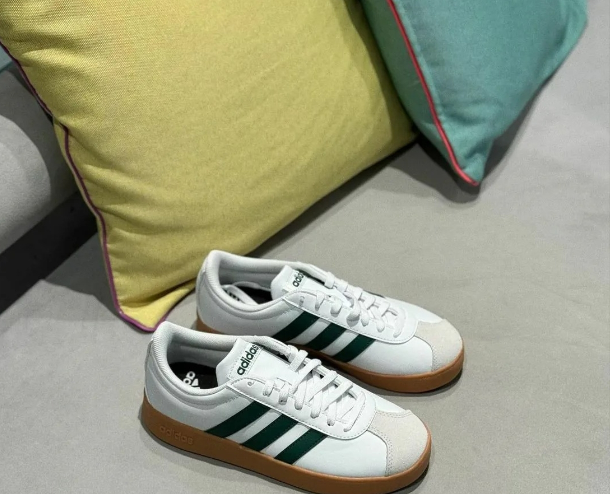 Giày Adidas VL Court Base 'Cloud White Collegiate Green' ID3710 - Ảnh 5