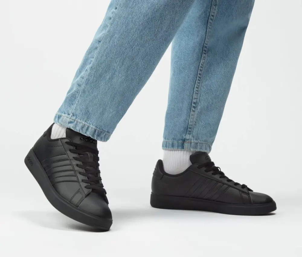 Alternative view of Giày Adidas neo Grand Court Cloudfoam 'Black' GW9198
