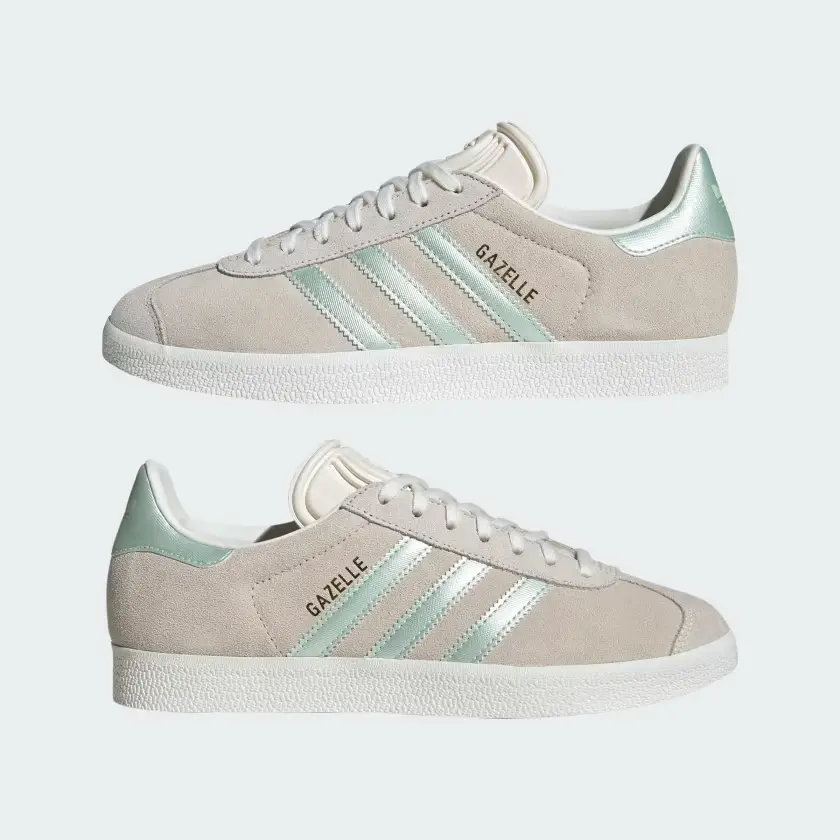 Giày Adidas Gazelle ‘Off White Linen Green Met.’ IG4398 - Ảnh 6