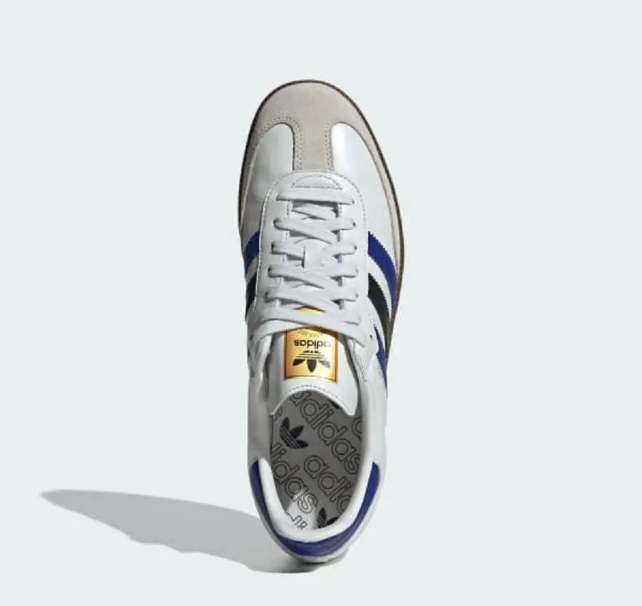 Giày Adidas Samba OG Crystal 'White Active Blue Black' ID1381 - Ảnh 4