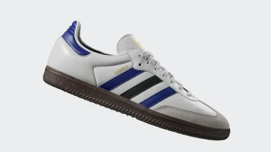 Giày Adidas Samba OG Crystal 'White Active Blue Black' ID1381 - Ảnh 3