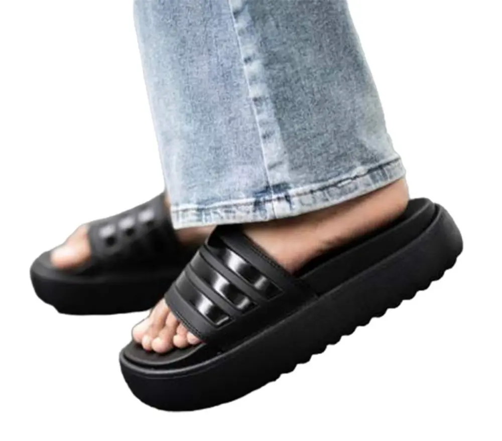 Dép Adidas Platform Adilette 'Core Black' HQ6179 - Ảnh 3