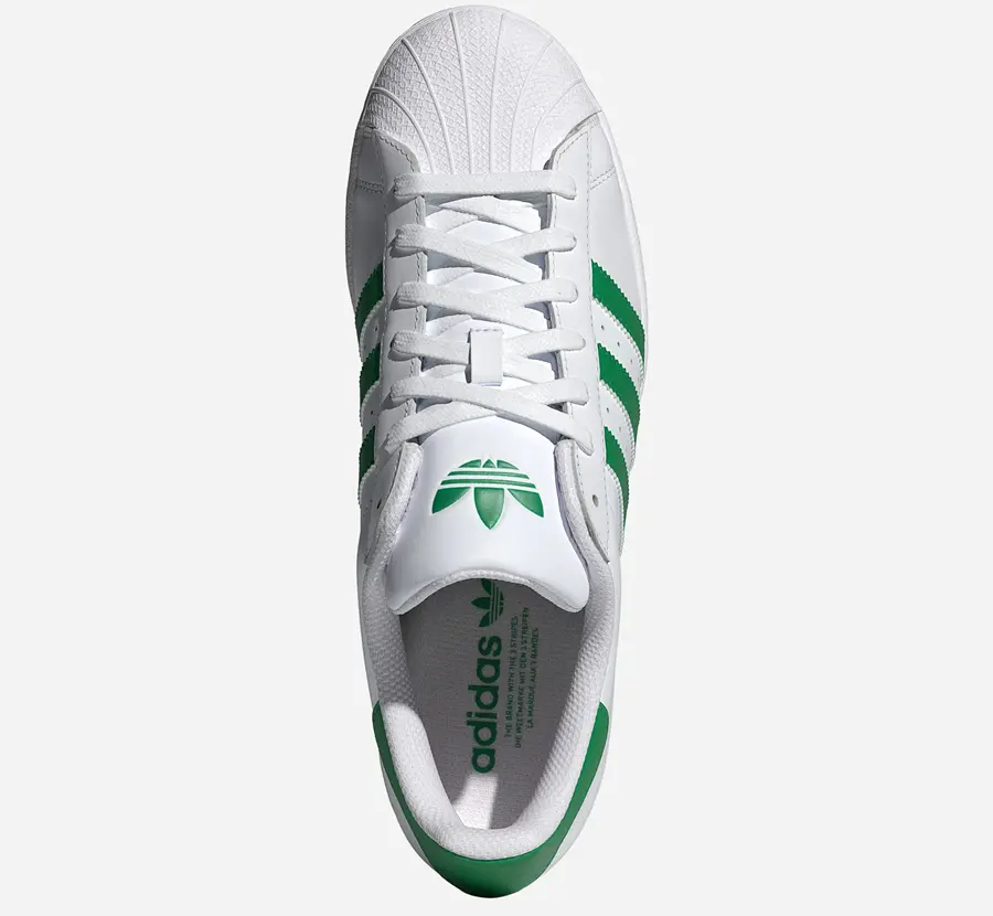 Alternative view of Giày Adidas Superstar 'Cloud White Green' IE9047