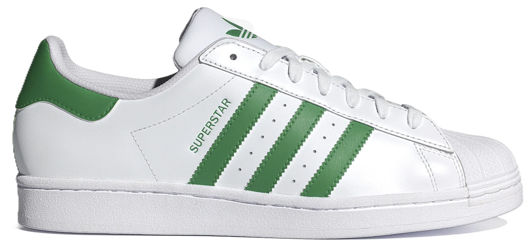 Giày Adidas Superstar 'Cloud White Green' IE9047