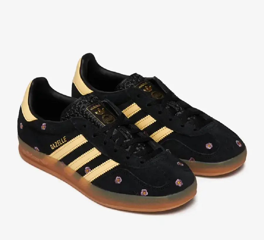 Alternative view of Giày Adidas Gazelle Indoor Floral 'Black Yellow' IF4490