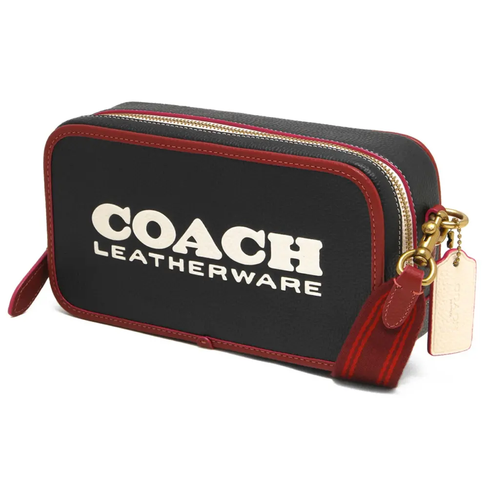 Túi Coach Kia Camera Pebbled Leather ‘Black Red’ CE735-B4M2 - Ảnh 6