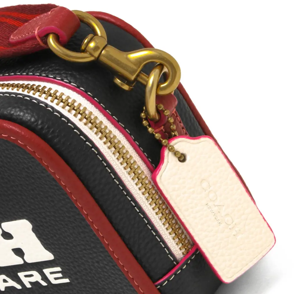 Túi Coach Kia Camera Pebbled Leather ‘Black Red’ CE735-B4M2 - Ảnh 3