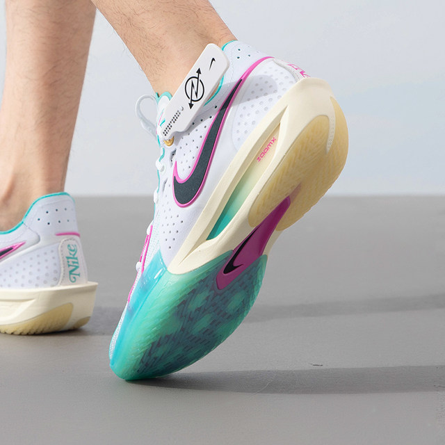 Giày Nike Air Zoom GT Cut 3 EP 'White Pink Teal' HM3699-161 - Ảnh 2
