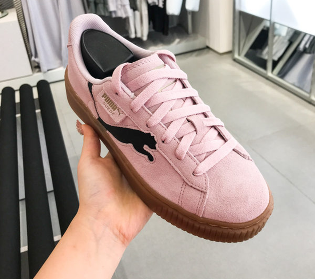 Giày Puma Suede Platform 'Cutout Pearl Pink Black' 397233-05 - Ảnh 3