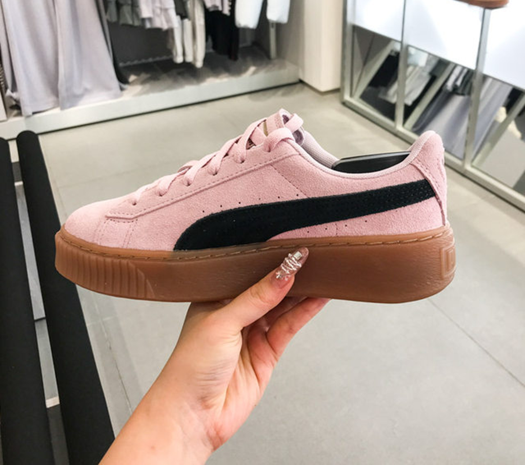 Giày Puma Suede Platform 'Cutout Pearl Pink Black' 397233-05 - Ảnh 4