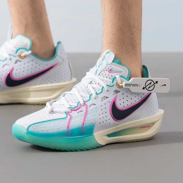 Giày Nike Air Zoom GT Cut 3 EP 'White Pink Teal' HM3699-161 - Ảnh 3