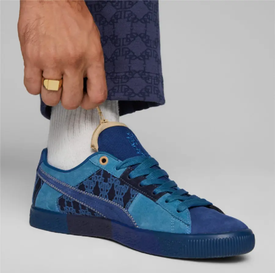 Alternative view of Giày Puma Clyde Vintage x Dapper Dan ‘Blue’ 392082-01
