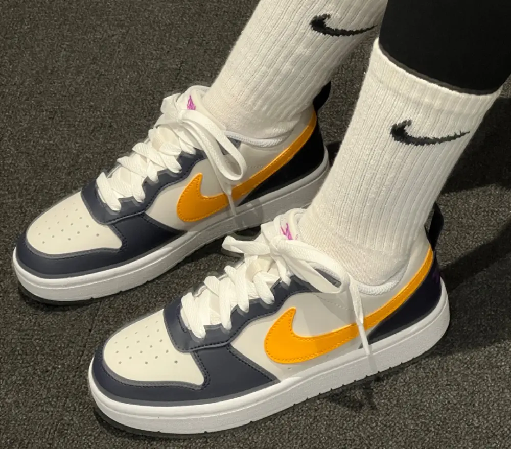 Alternative view of Giày Nike Court Borough Low Recraft ‘White Navy Gold’ HJ3482-071