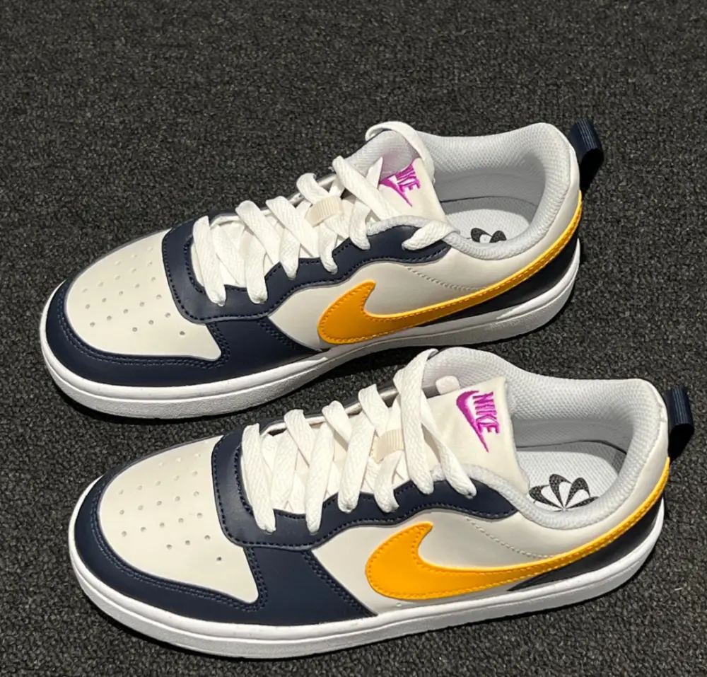 Giày Nike Court Borough Low Recraft ‘White Navy Gold’ HJ3482-071 - Ảnh 5