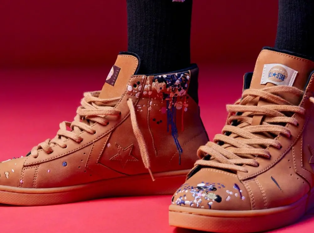 Alternative view of Giày Converse Pro Leather High x Bandulu ‘Paint Splatter’ 169908C