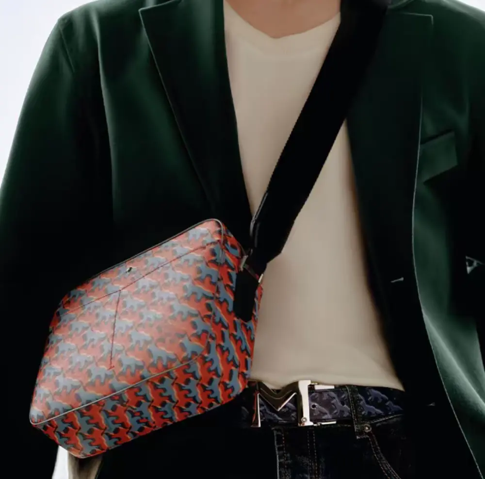 Túi Montblanc Crossbody In Signature x Maison Kitsune ‘ Mutil Color’ 129015 - Ảnh 3