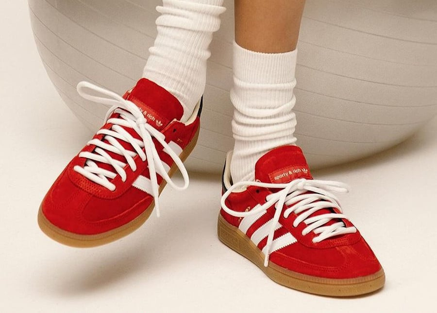 Giày Adidas Handball Spezial Sporty & Rich USA 'Red' IH8337 - Ảnh 2