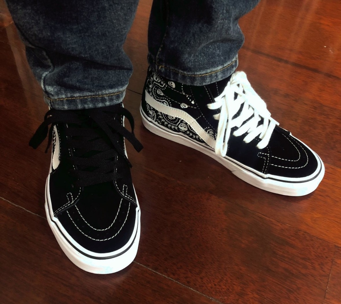 Giày Vans Sk8-Hi ‘Bandana Black’ VN0A32QGD9S - Ảnh 6