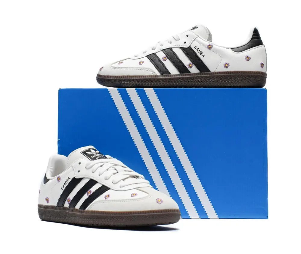 Giày Adidas Samba OG Wmns 'White Floral' IF4398 - Ảnh 5