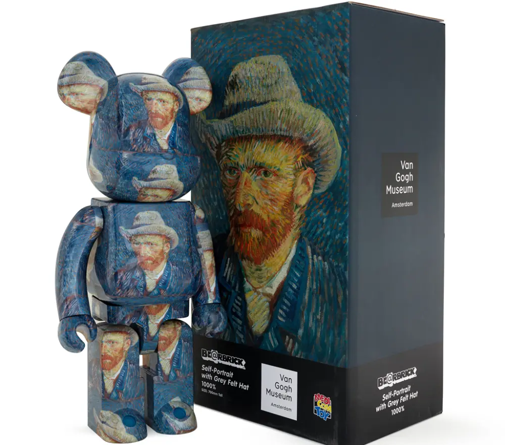 Mô hình Bearbrick Van Gogh Museum Self Portrait 1000% - Ảnh 3
