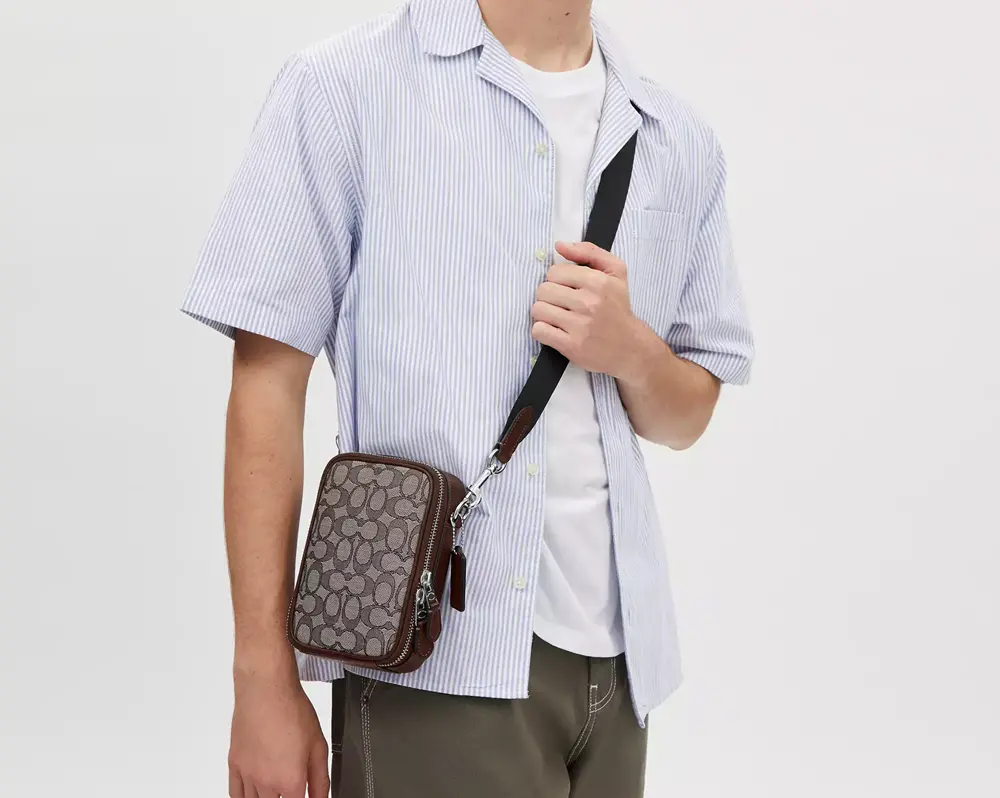 Alternative view of Túi Coach Stanton Crossbody Signature Jacquard ‘Oak’ CH097-SVS8S